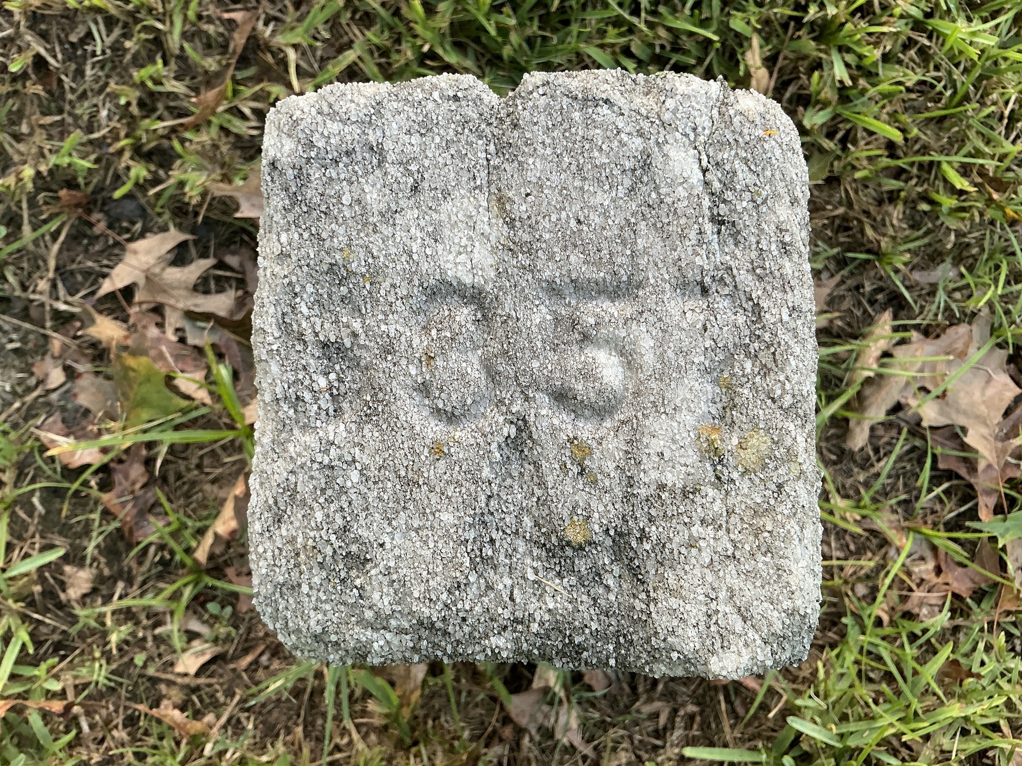 Top of flat marble marker