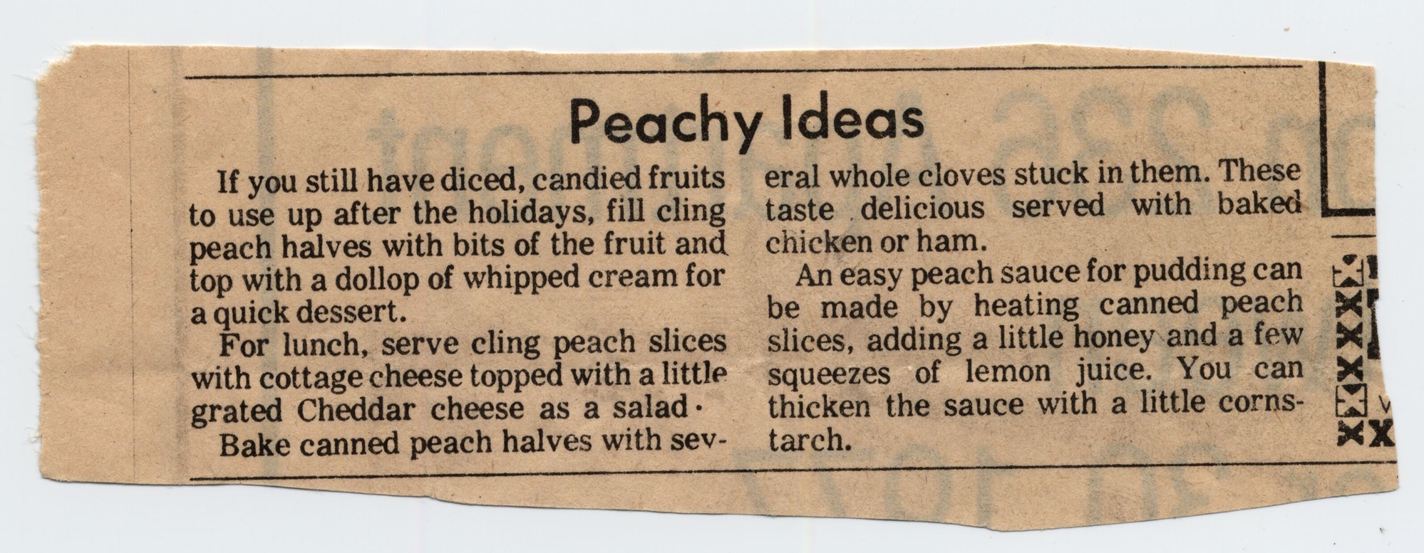 An article cut out from a newspaper.