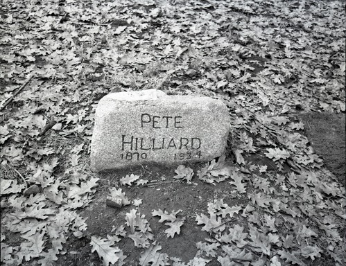 Indian headstone (modern). Pete Hilliard