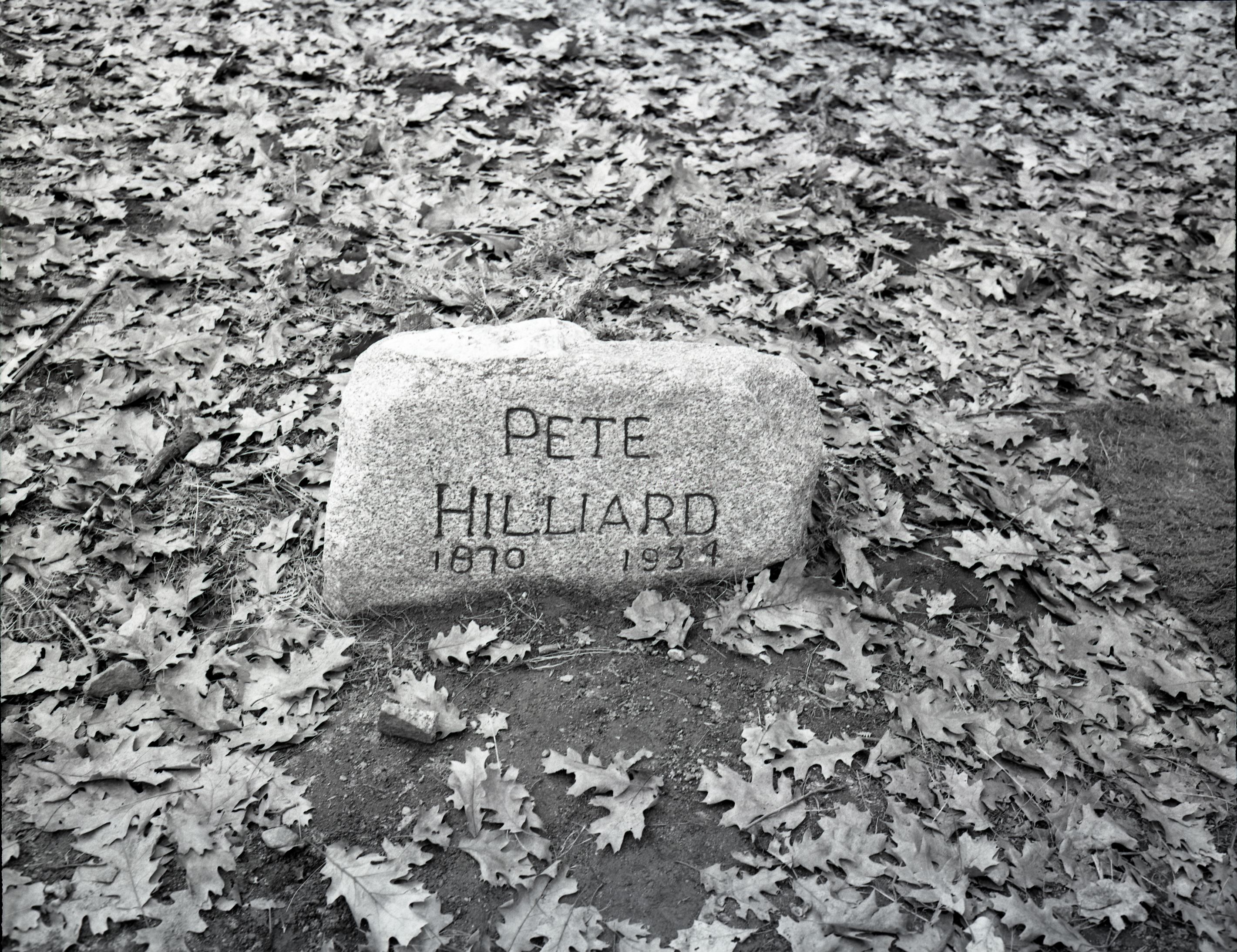 Indian headstone (modern). Pete Hilliard