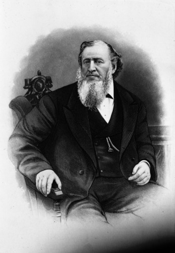 From 'History of Salt Lake City' by Tullidge. Brigham Young, President of the Mormon Church.