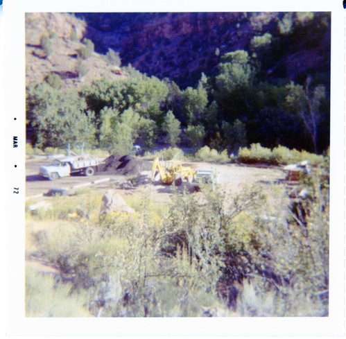 Maintenance compound from hillside above.