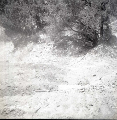 BW Photos of road repairs at Cedar Breaks.