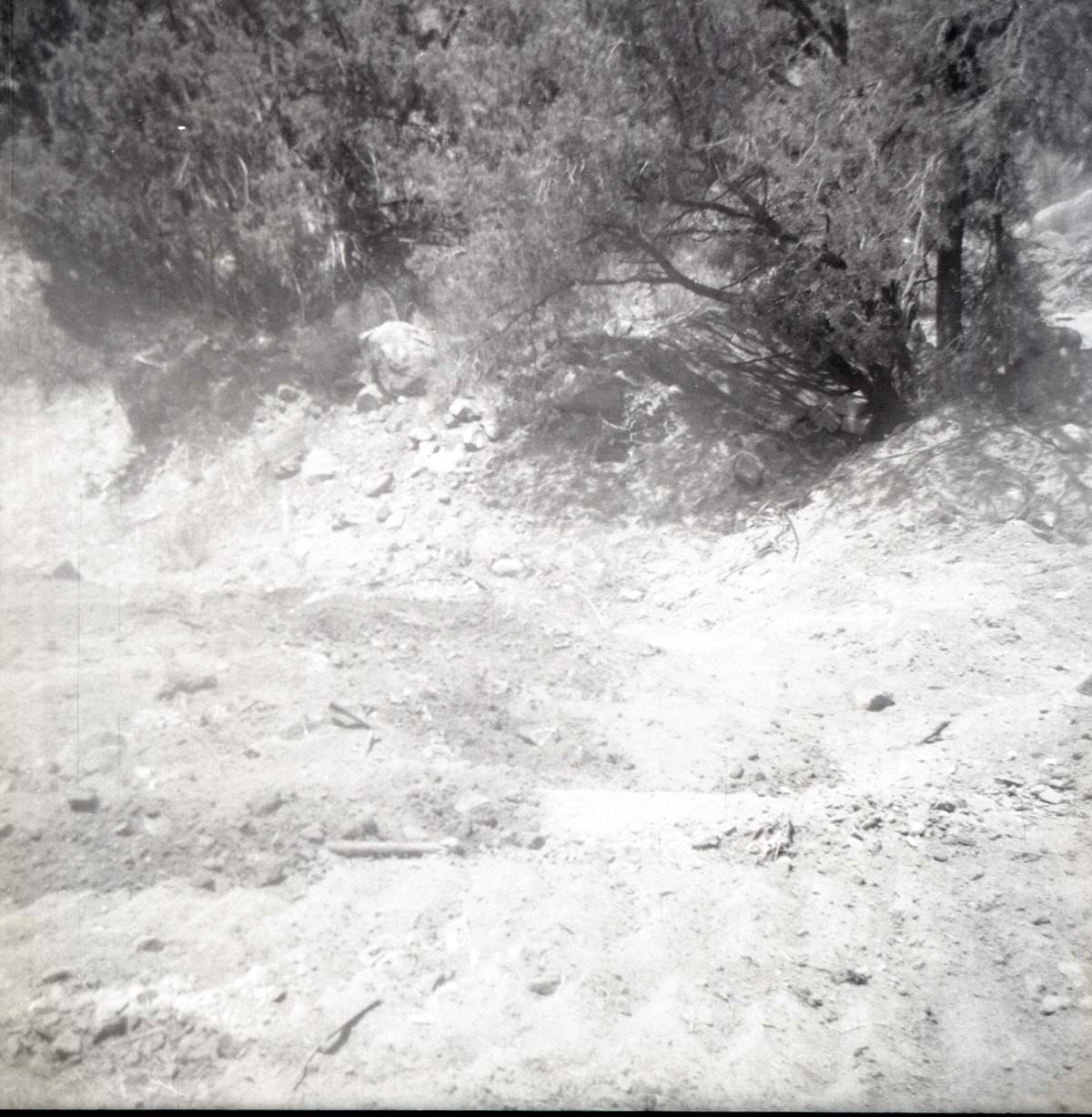 BW Photos of road repairs at Cedar Breaks.