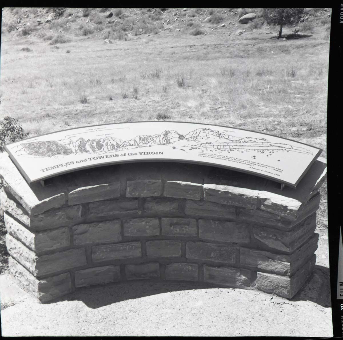 BW Photos of trailside exhibits.