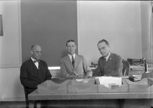 L-R: Tom Knoweles H.J. Harper of Standard Oil and Supt. W.B. Lewis.