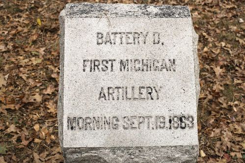 1st Michigan Artillery-Battery D Marker