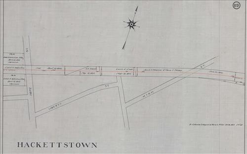 52436.LK--Property Map--Morris and Essex Railroad--Waterloo to Hackettstown, NJ