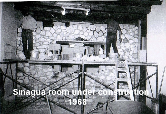 In the late 1960s the back of the main room in the museum was turned into the 'Sinagua Room'. Visitors can peer through a hole in the wall into a depiction of how the Sinagua may have lived.