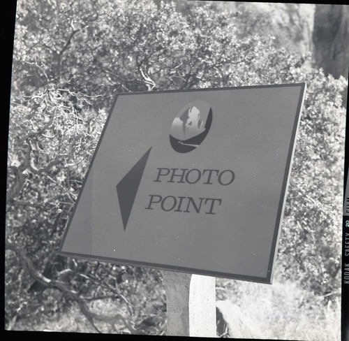 BW Photos of trailside exhibits.