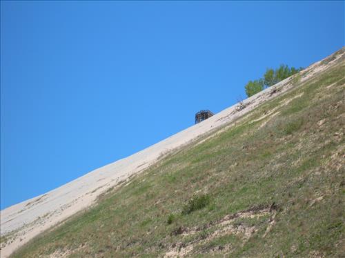 SLBE Pierce Stocking Scenic Drive - #9 Lake Michigan Overlook Platform from the Beach