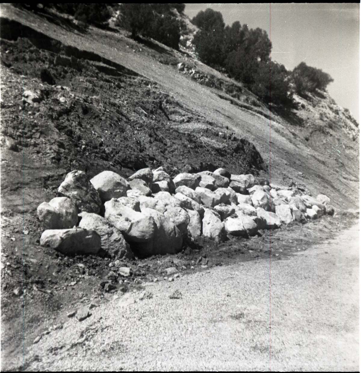 BW photos of rock slides in Kolob Canyons - 2x2.