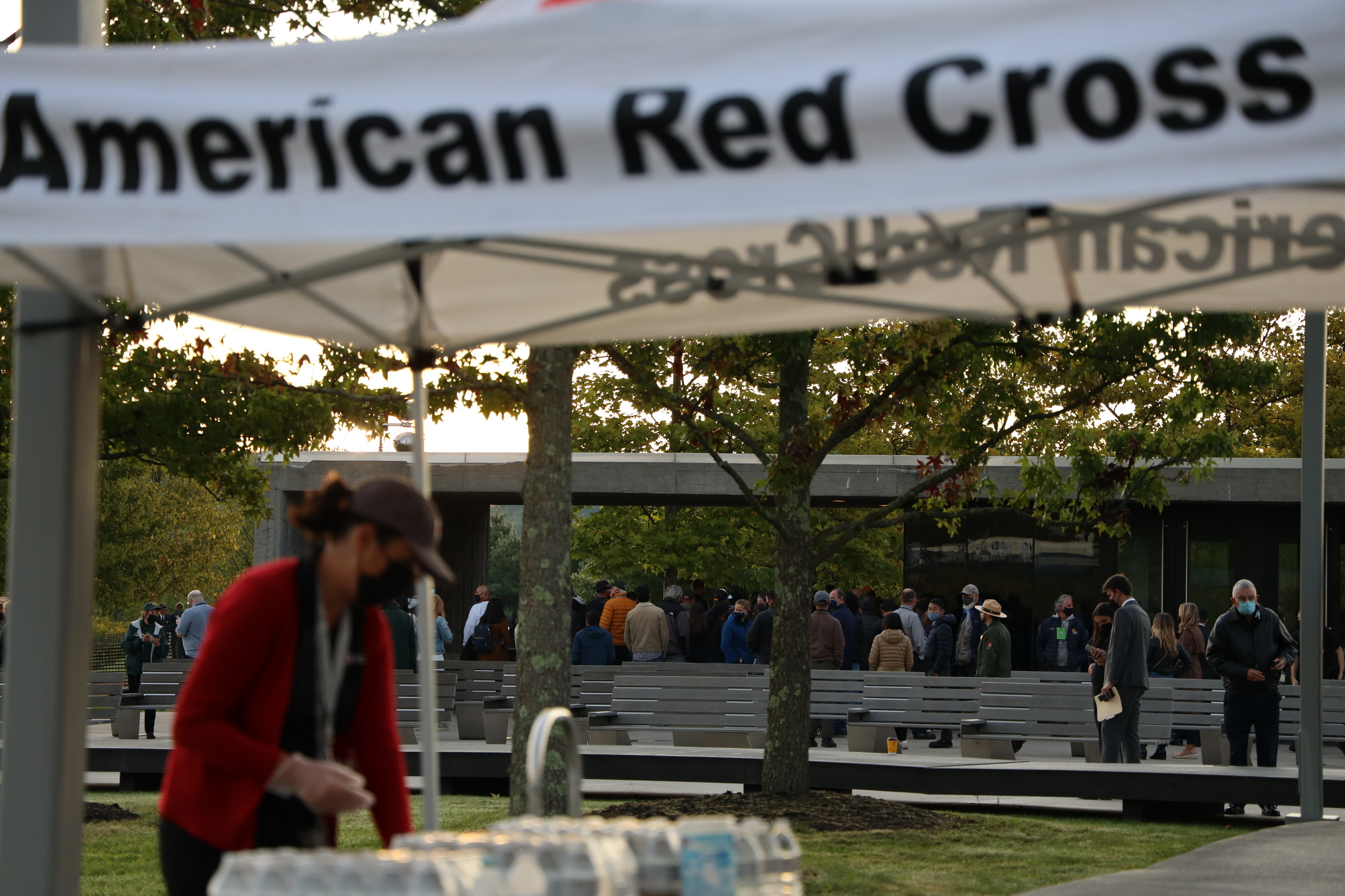 American Red Cross during sunrise at The 20th Observance.