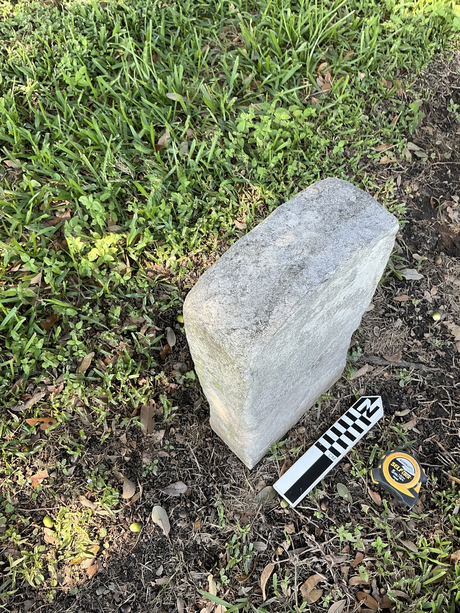 Extra image of historic upright marble headstone with recessed shield face.