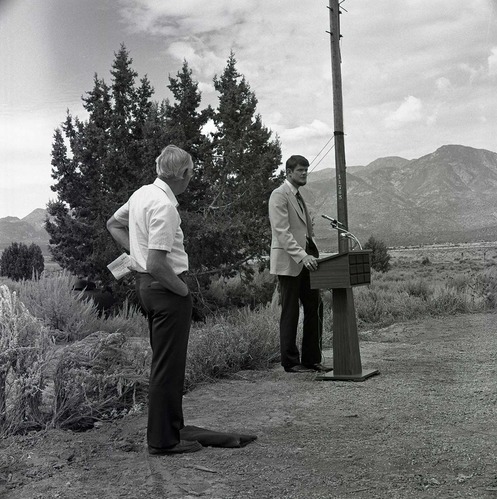 BW Photos of the groundbreaking ceremony for the Kolob Canyons Visitor Center.