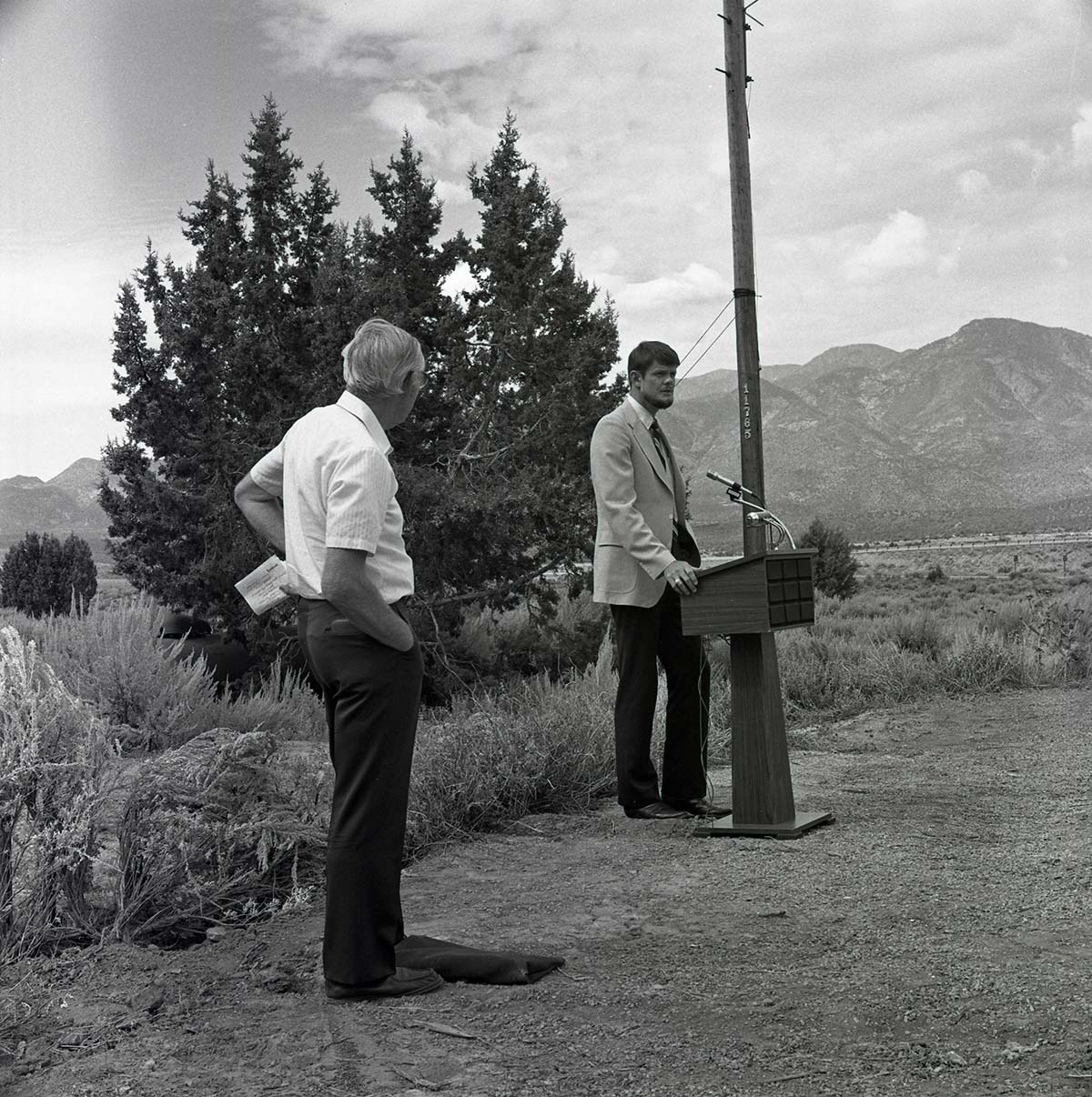 BW Photos of the groundbreaking ceremony for the Kolob Canyons Visitor Center.