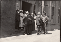 William H. Meadowcroft, Sallie Starke Tillman, Mina Edison (obscured), Thomas Edison, Senator Benjamin Tillman, Madeline Edison Sloane, Miller Reese Hutchison and others.