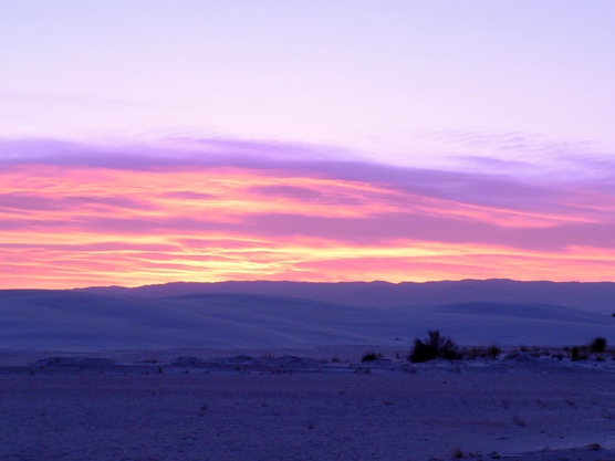 Sunrise over the dune field