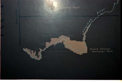 Color Photos of the old visitor center exhibits.