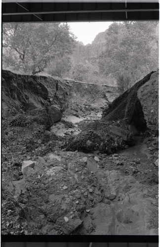 BW Photos of the damage from the Oak Creek flash flood of 1989.