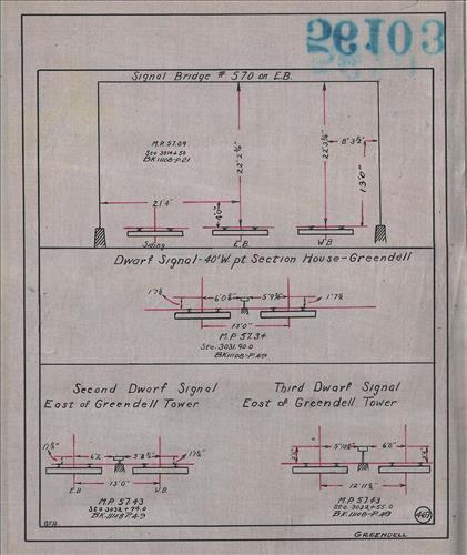 56103.LB--clearance sketches--Structures less than 8 feet from center line of track or less than 22 feet above top of rail [Group 14]