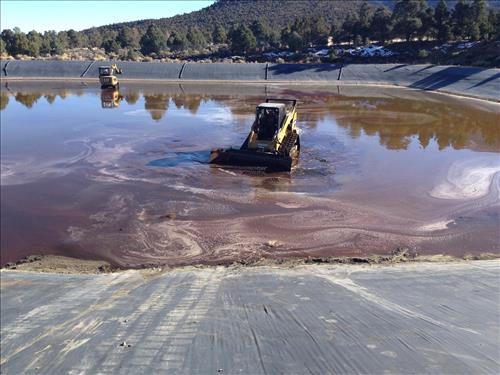 Lagoon Liner and Sewage Grinder Station