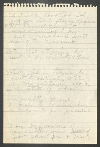 NCNW, meeting minutes, 1951
