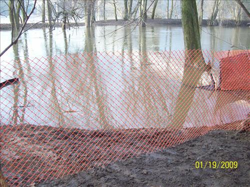Timber Guardrail Installation at Brunswick Boatramp in January 2010