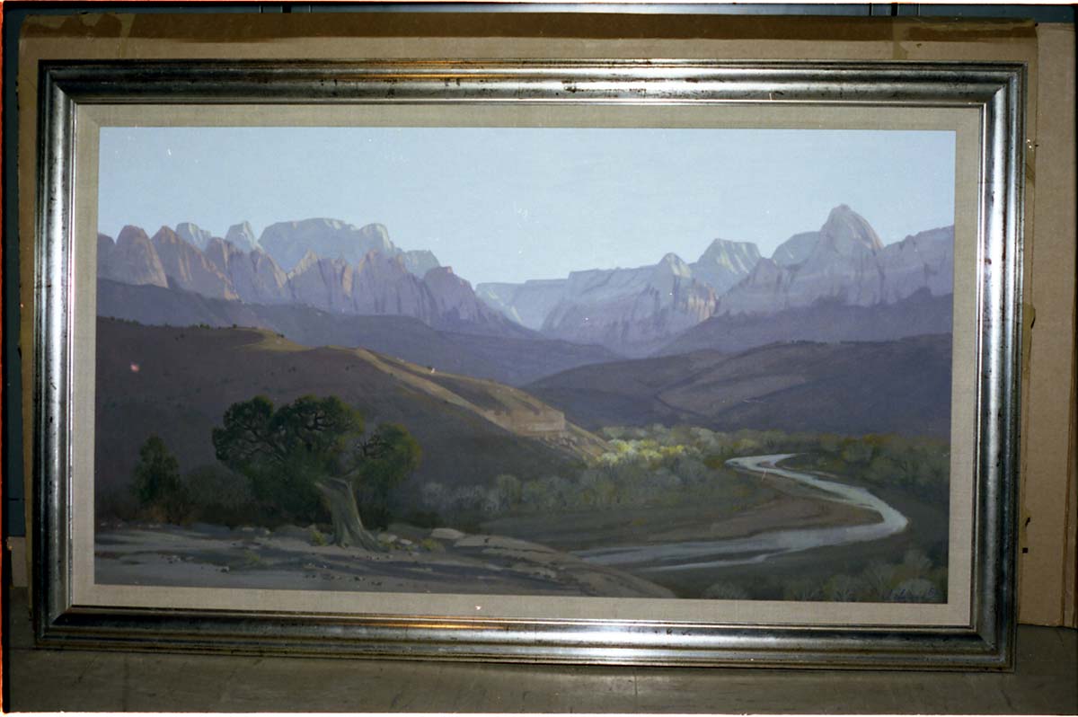 Color Photos of a temporary art exhibit.