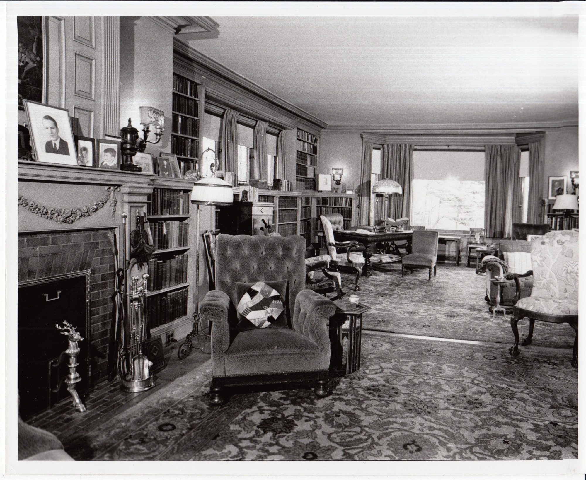Glenmont, interior, second floor, Family Living Room, living and sitting room, facing southeast and front of house.