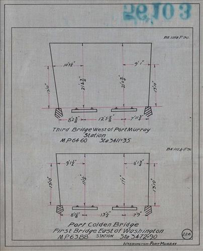 56103.LB--clearance sketches--Structures less than 8 feet from center line of track or less than 22 feet above top of rail [Group 06]