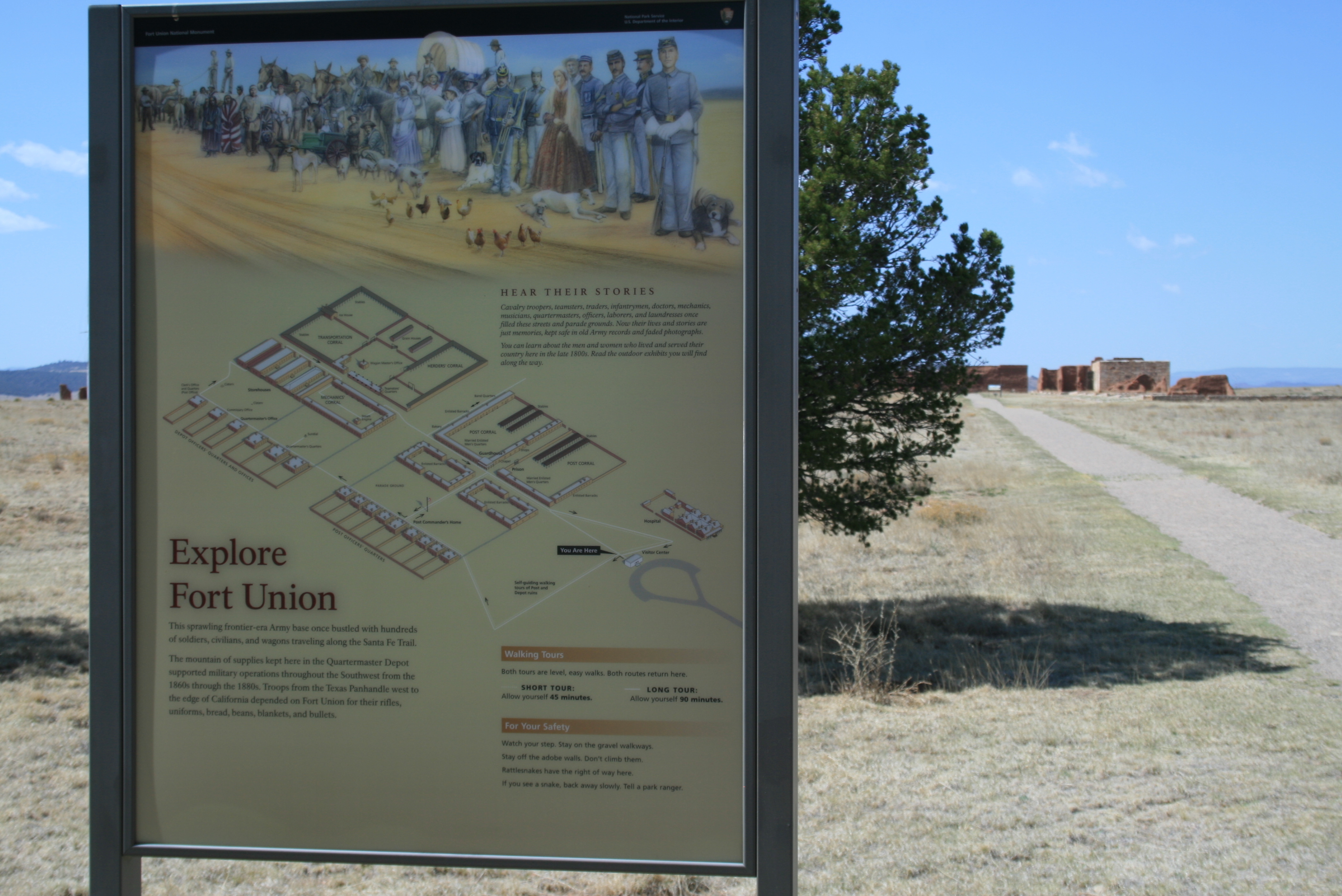 "Explore Fort Union National Monument" Kiosk at Fort Union National Monument