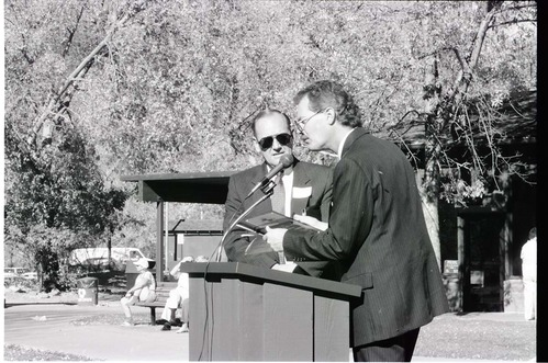 BW Photos of the Zion Lodge Rededication Ceremony.