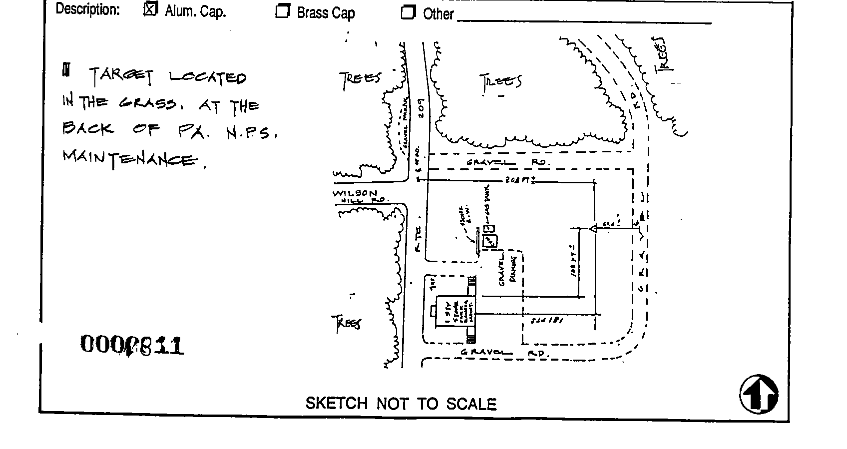 00000811 Survey Monumentation Sketch