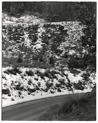 Road side shot along the Zion-Mt. Carmel Highway switchbacks.