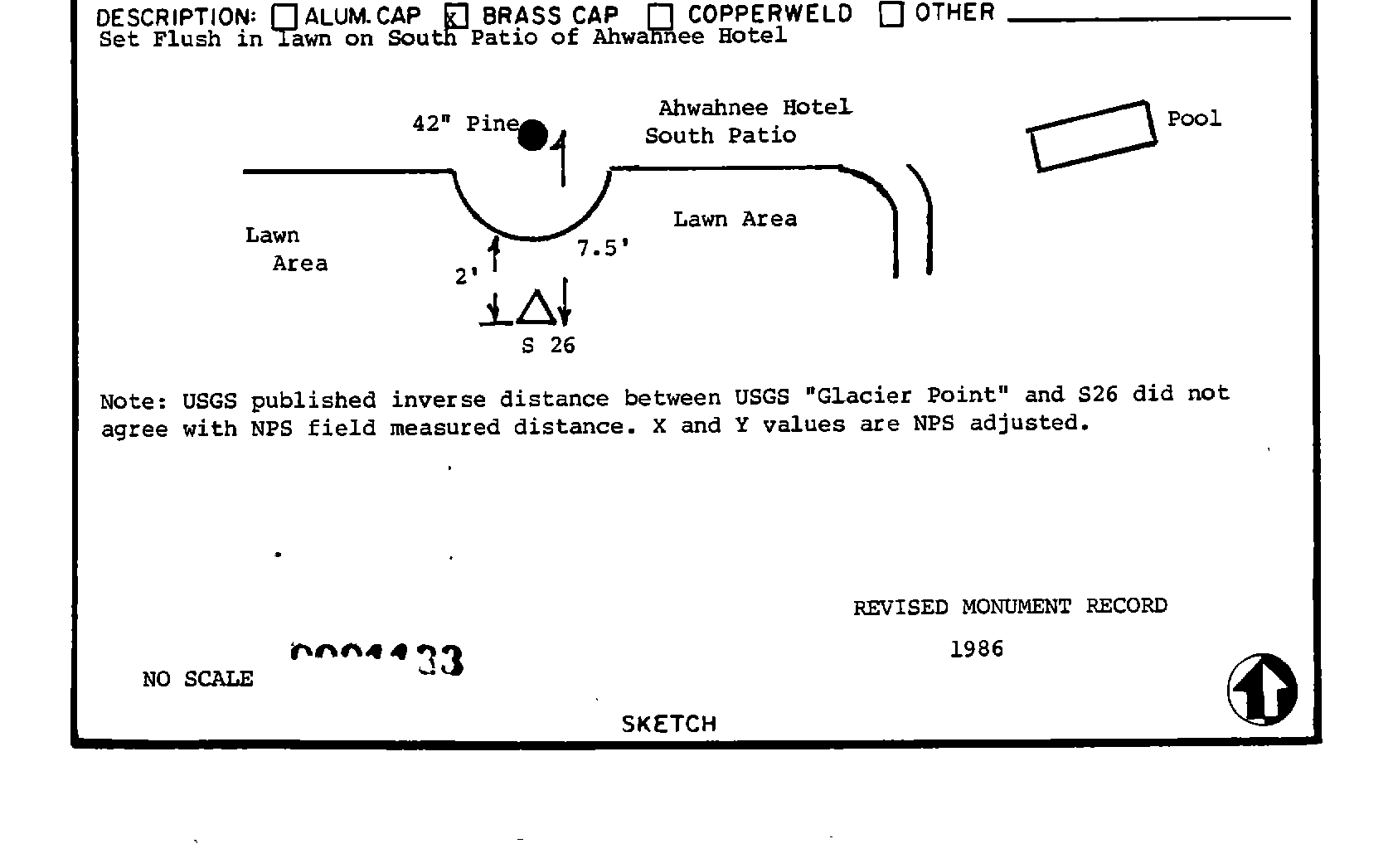 00001133 Survey Monumentation Sketch