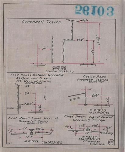 56103.LB--clearance sketches--Structures less than 8 feet from center line of track or less than 22 feet above top of rail [Group 14]