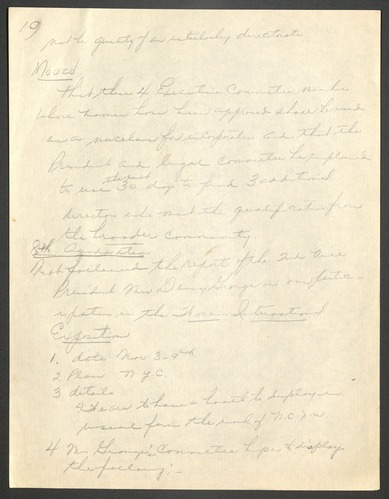 NCNW meeting minutes, 1958