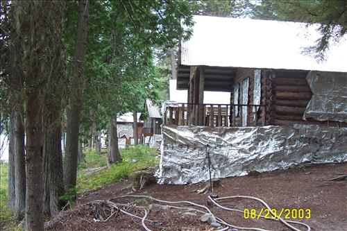 Structural fire protection during 2003 wildland fires in Glacier National Park