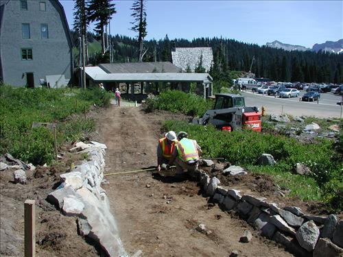 Construction of ADA Trail at Paradise Visitor Center