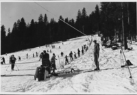 Mineral Hill Ski Area 1941. Administrative Collections: Album 7 (Winter Scenes) -Skiers including 