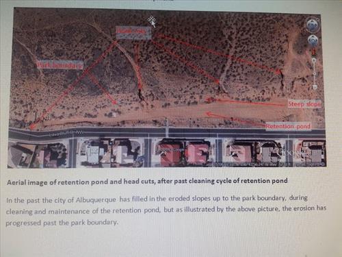 Retention Pond Erosion along PETR Boundary