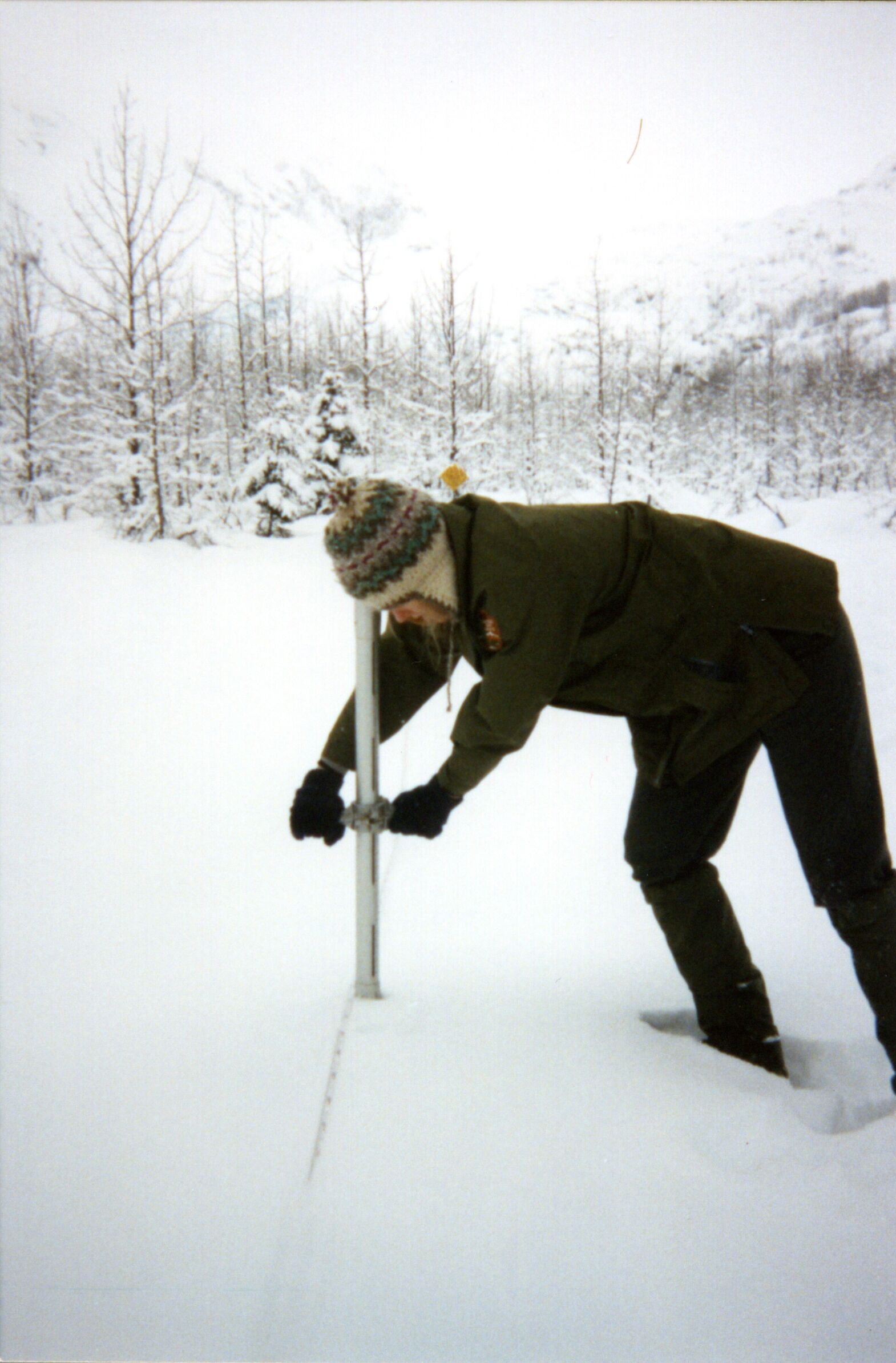 Snow survey at Exit Glacier