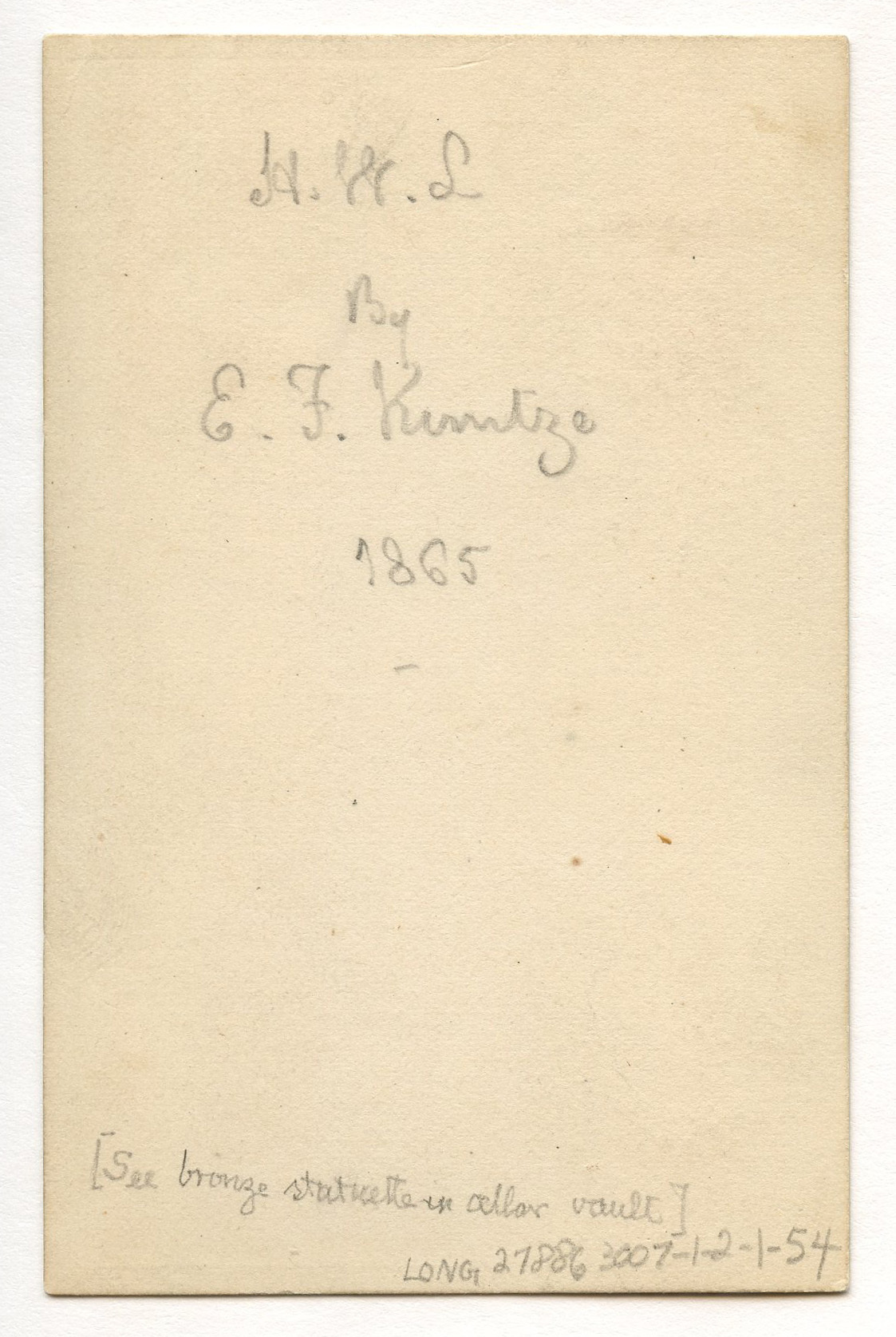 Back of a photograph.