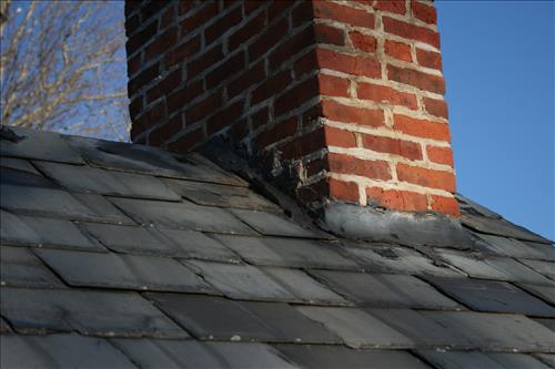 First Rosencrans West Chimney at Roofline