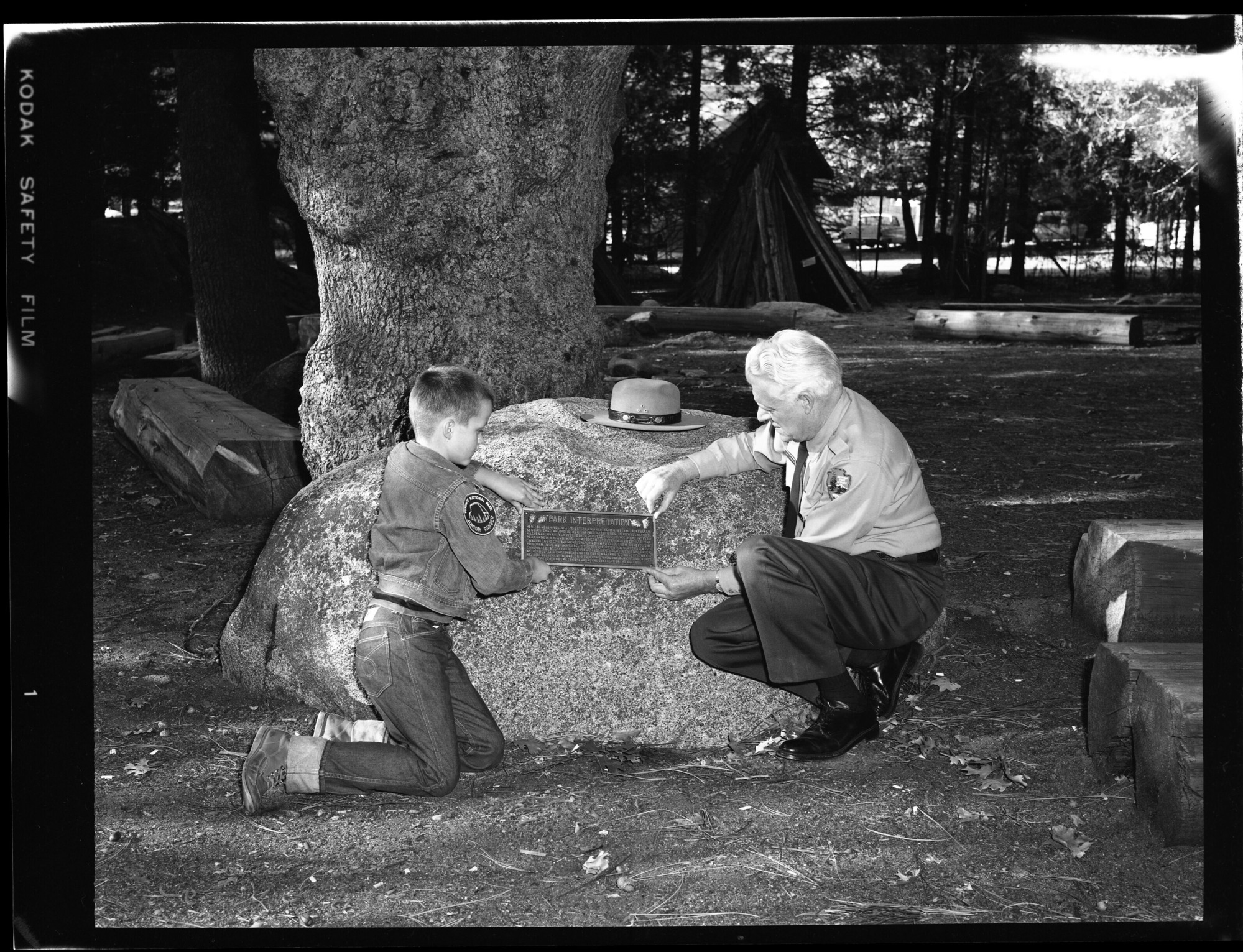 John Preston and David Hubbard with plaque