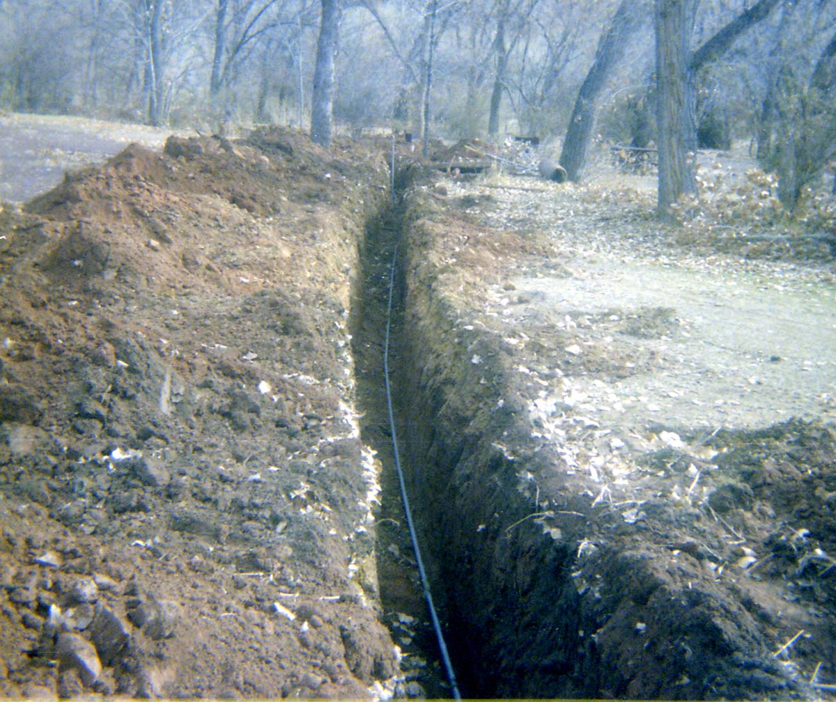 The utilities project at Zion Lodge in progress.