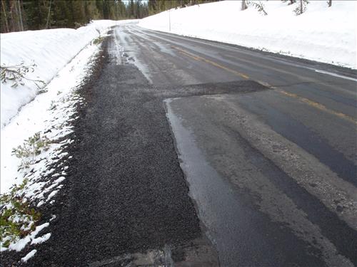 Asphalt condition on Hwy 62, CRLA