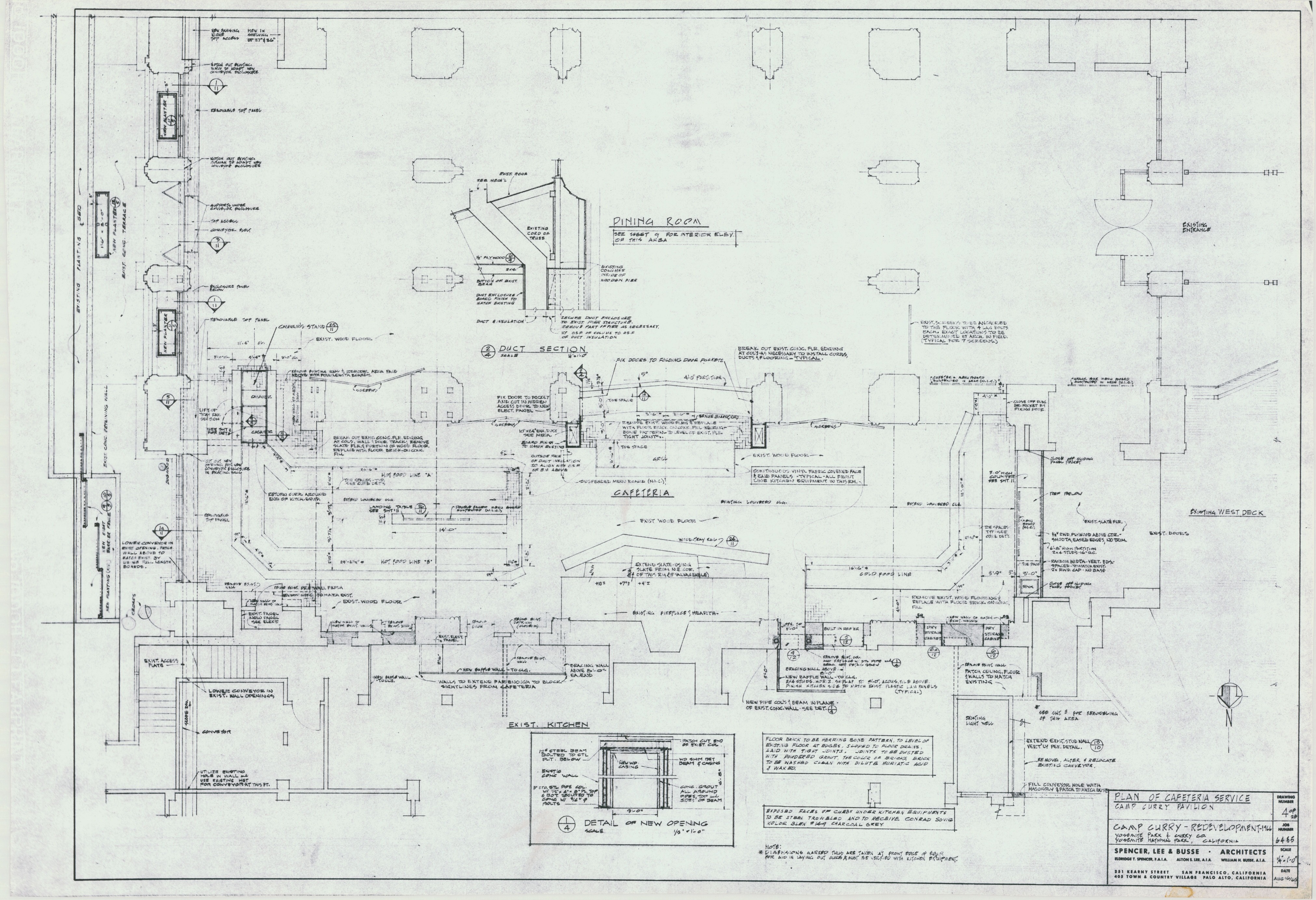 Plan of Cafeteria Service Camp Curry Pavilion