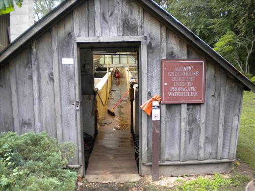 Pre-construction conditions of Aquatic Gardens Historic Greenhouses 1, 2, and 3 in October 2010